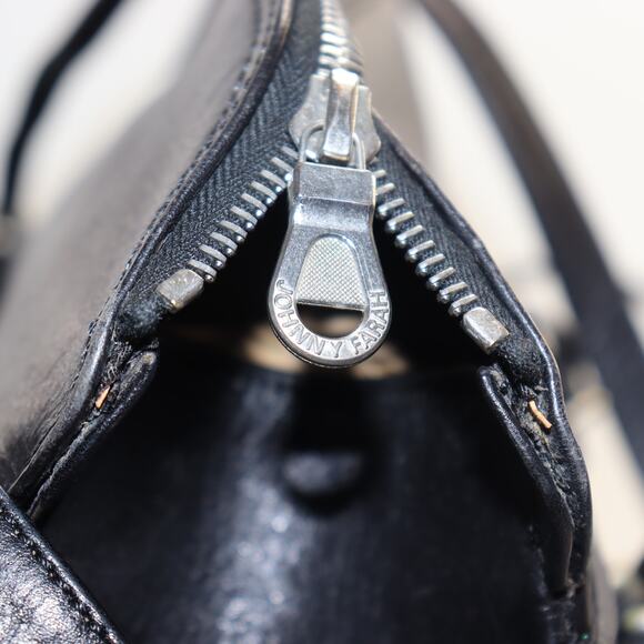 Vintage Johnny Farah Black Leather top Handle/shoulder bag - Picture 7 of 9